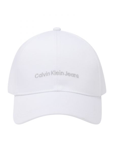 Шапка с козирки Calvin Klein Jeans бяло