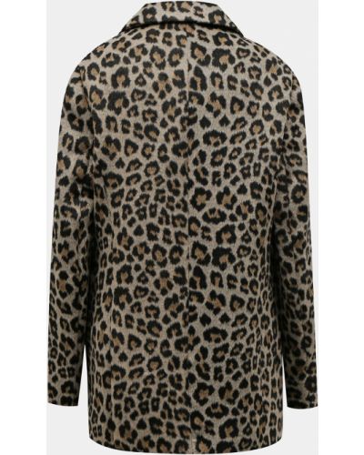 Zimný kabát s leopardím vzorom Dorothy Perkins Tall hnedá