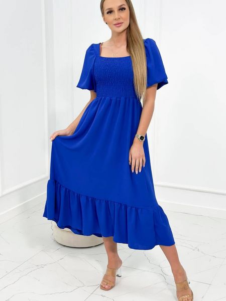 Плисирана рокля Kesi синьо