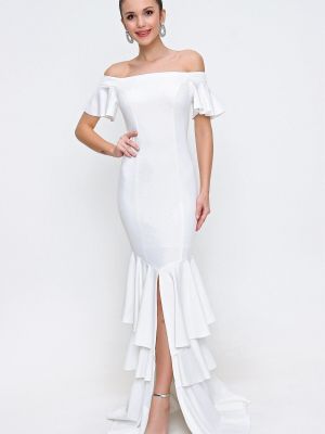 Večerní šaty By Saygı bílé