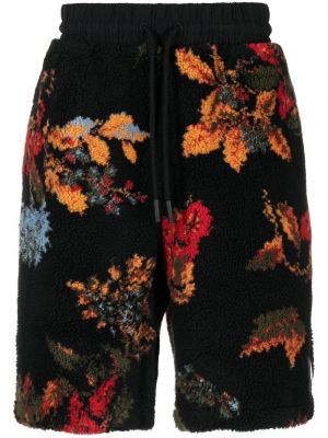 Bermuda kratke hlače s cvetličnim vzorcem s potiskom Marcelo Burlon County Of Milan črna