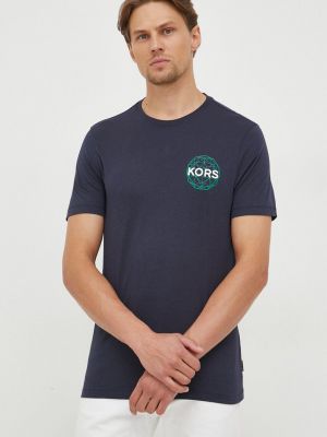 Памучна тениска с дълъг ръкав с принт Michael Kors