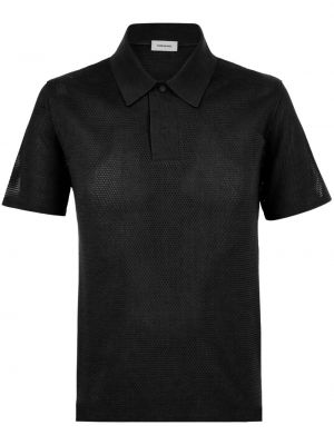 Kokvilnas polo krekls Ferragamo melns