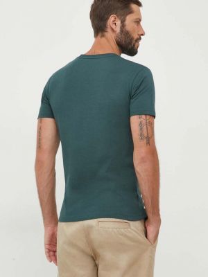 Bavlněné tričko s potiskem Pepe Jeans zelené