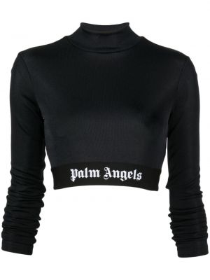 T-shirt a righe Palm Angels nero