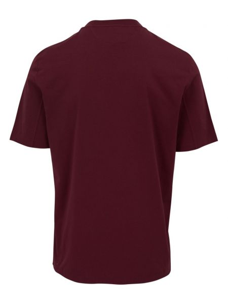 T-shirt aus baumwoll mit rundem ausschnitt Brunello Cucinelli rot