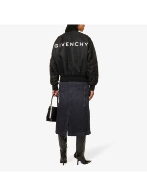 Бомбер с принтом свободного кроя Givenchy черный