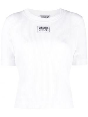 T-shirt con stampa Moschino Jeans bianco