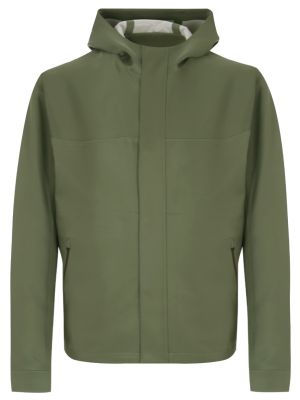 Шелковая куртка с капюшоном Loro Piana зеленая