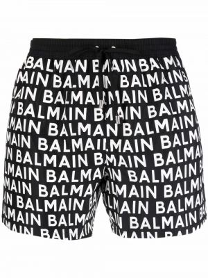 Trykt shorts Balmain svart