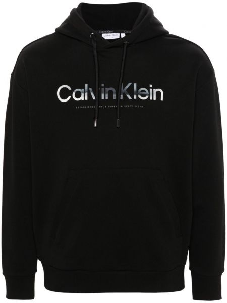 Bavlněná mikina s kapucí Calvin Klein
