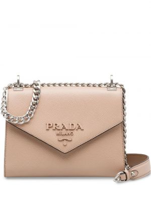 Кожаная сумка Prada, розовая