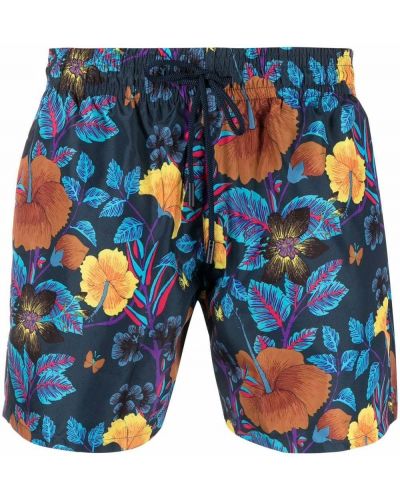 Trykt floral shorts Etro blå