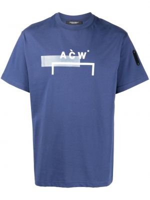 T-shirt con stampa con scollo tondo A-cold-wall*