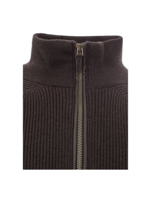 Jersey cuello alto de lana de tela jersey Kangra marrón