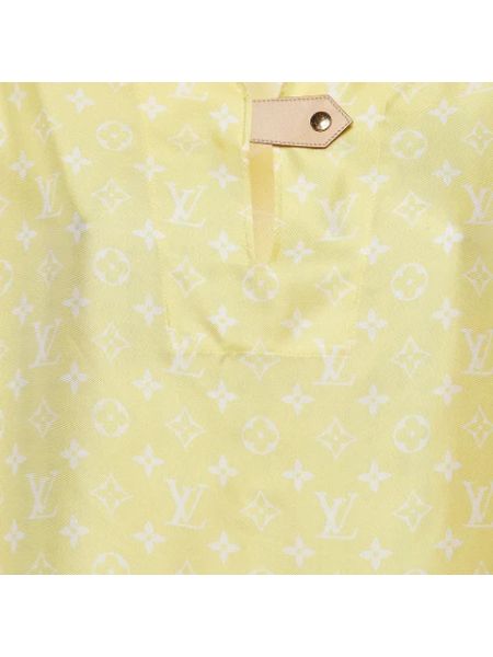 Vestido de seda Louis Vuitton Vintage amarillo