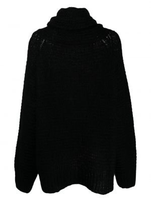 Drapovaný pletený svetr Mes Demoiselles černý