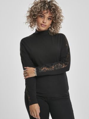 Prugasta bluza s čipkom Uc Ladies crna