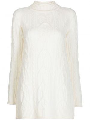 Kašmírové šaty Loulou Studio bílé