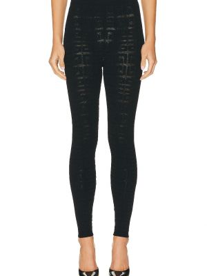 Кружевные брюки стрейч Givenchy черные