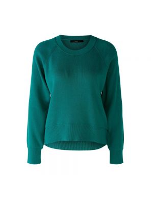 Sweter z okrągłym dekoltem Oui zielony