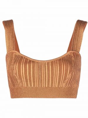 Montert crop top Hervé Léger brun