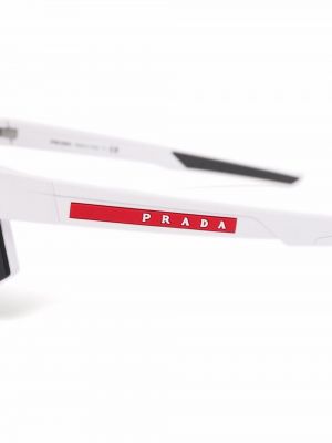 Oversized sluneční brýle Prada Eyewear bílé