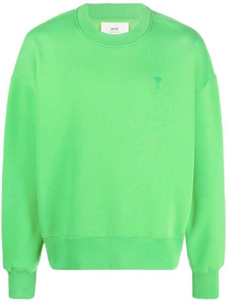 Sweatshirt mit stickerei Ami Paris grün