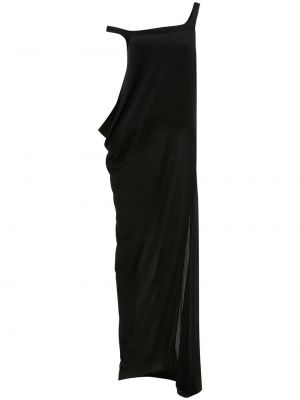 Asimetrična večerna obleka z draperijo Jw Anderson črna