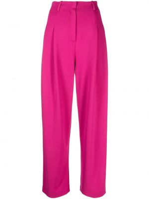 Pantaloni a vita alta plissettati Emporio Armani rosa