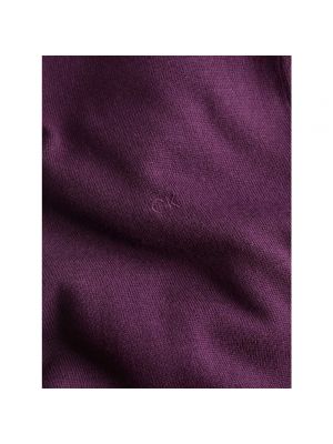 Merinowolle pullover mit rundem ausschnitt Calvin Klein lila