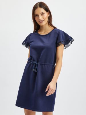 Čipkované čipkované šaty Orsay modrá