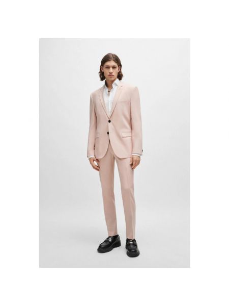 Slim fit anzug Hugo Boss pink