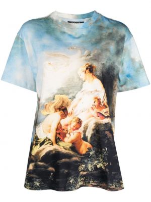 Bavlnené tričko s potlačou Roberto Cavalli