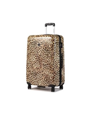 Kofer s leopard uzorkom Saxoline smeđa
