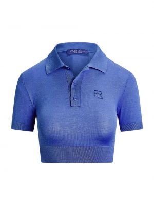 Укороченный свитер поло Ralph Lauren Collection синий