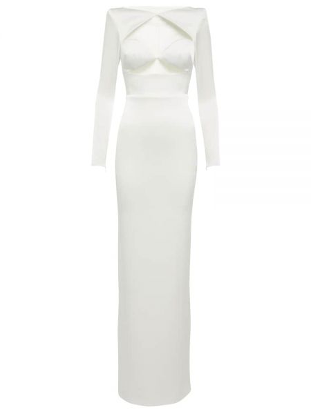 Сатенена макси рокля Alex Perry бяло