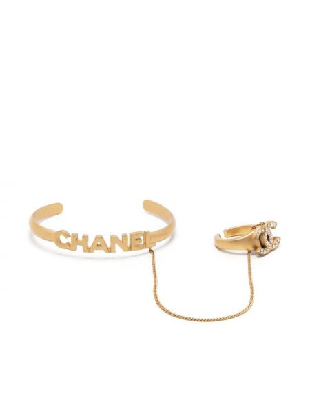 Bracciale con cristalli Chanel Pre-owned oro