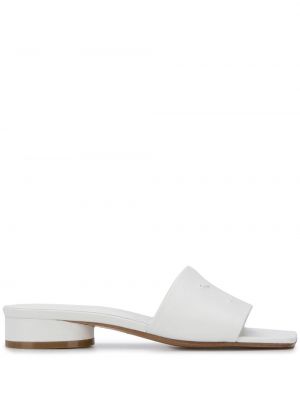 Slip-on сандали с ток с нисък ток Maison Margiela бяло