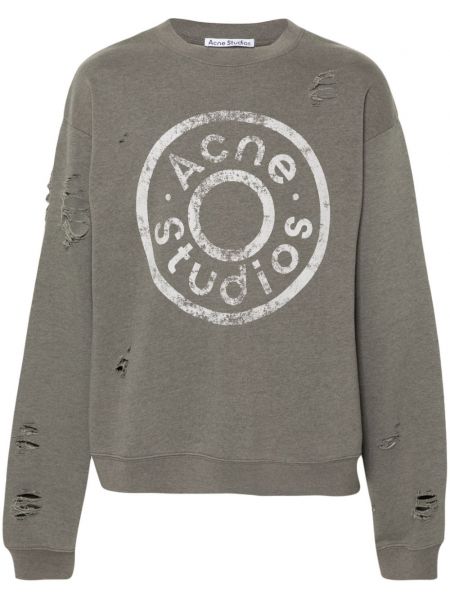 Painettu collegepaita Acne Studios vihreä