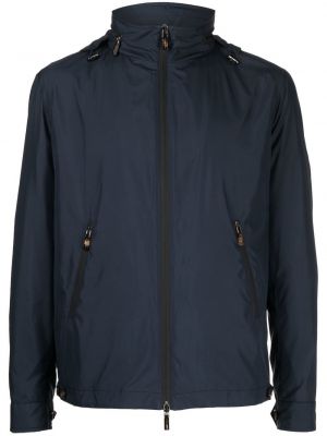 Jacke mit reißverschluss mit kapuze Colombo blau