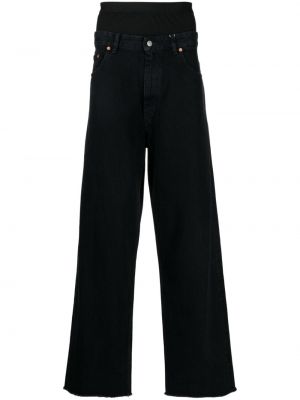 Straight fit džíny s vysokým pasem Mm6 Maison Margiela černé