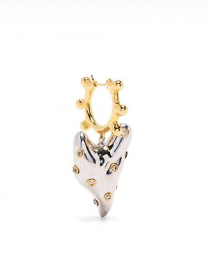 Σκουλαρίκια με μοτίβο καρδιά Vann Jewelry ασημί