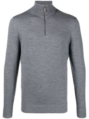 Μάλλινος πουλόβερ με κέντημα Calvin Klein γκρι
