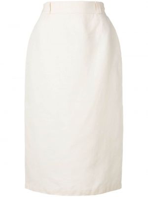 Falda de tubo ajustada Versace Pre-owned blanco