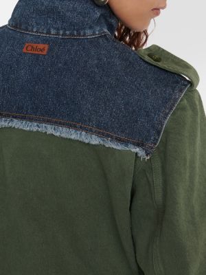 Bavlněná džínová bunda Chloã© zelená
