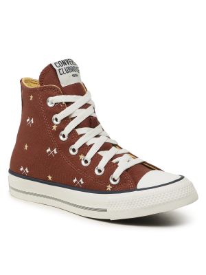 Csillag mintás tornacipő Converse borvörös