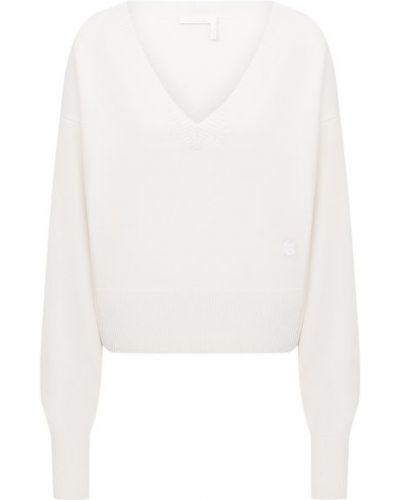 Кашемировый пуловер Chloé, белый