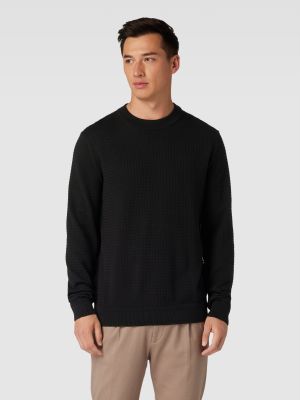 Dzianinowy sweter Hugo czarny