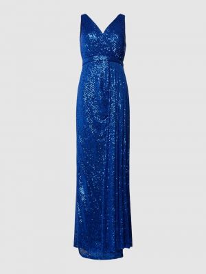 Sukienka wieczorowa z cekinami Troyden Collection niebieska